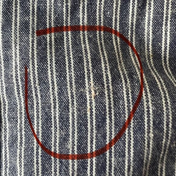 CP Shades Blue/White Striped Teton Lagenlook Tunic Top Size Medium **Flawed** - Picture 12 of 16